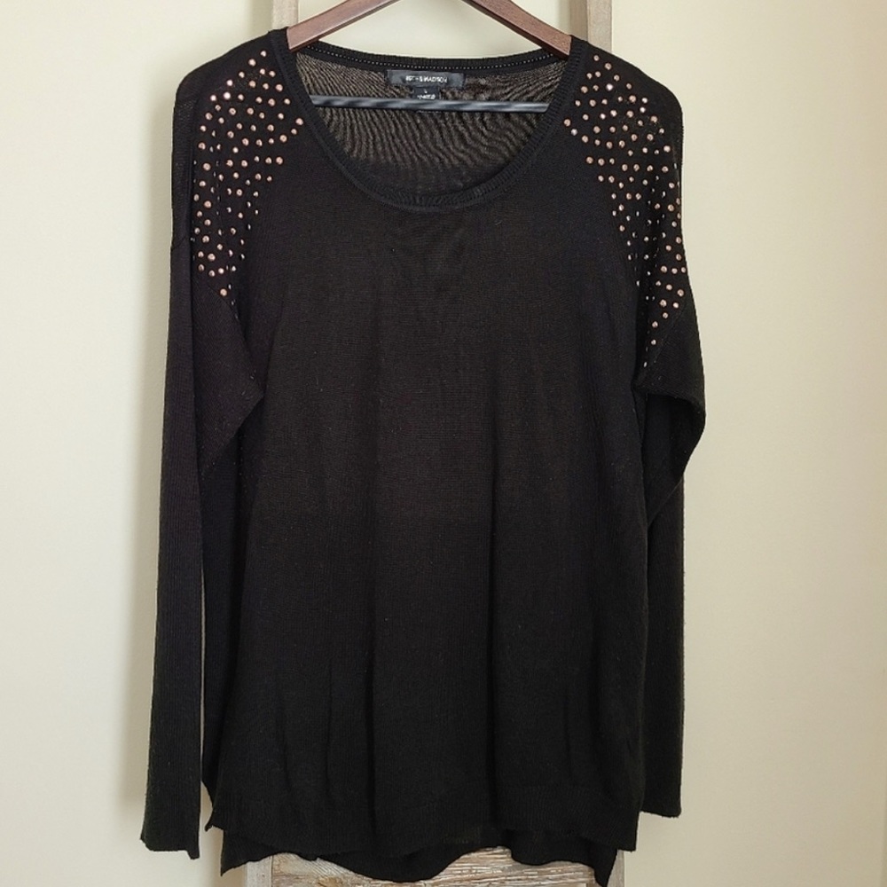 89th & Madison Black & Rose Gold Sweater - Picture 1 of 6
